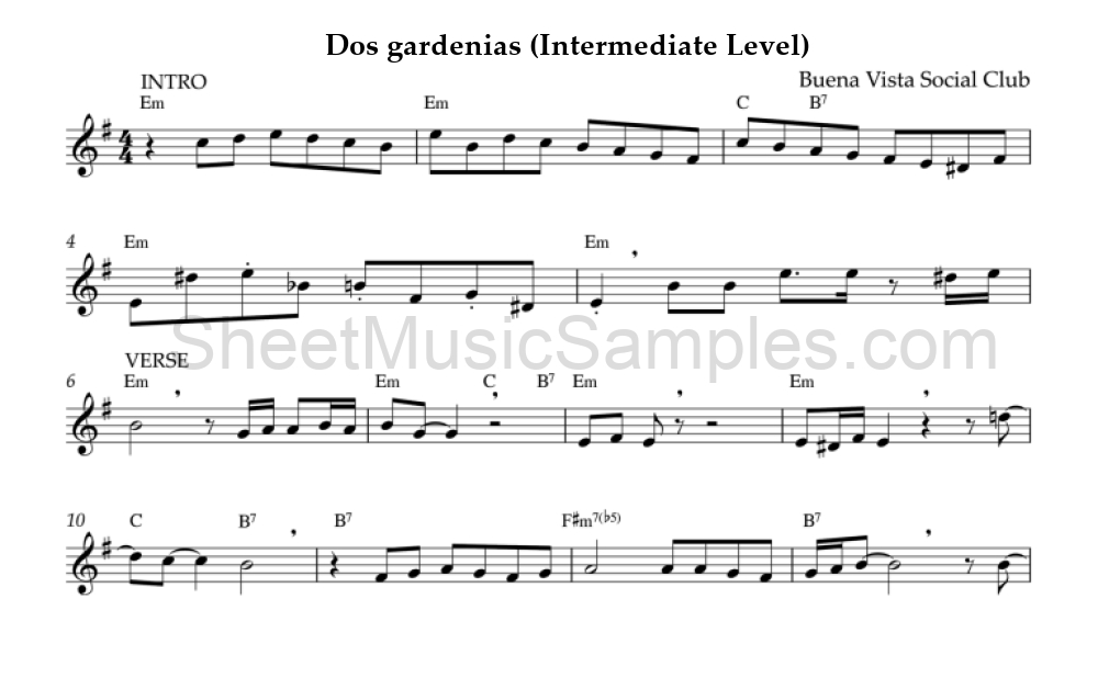 Dos gardenias (Intermediate Level)