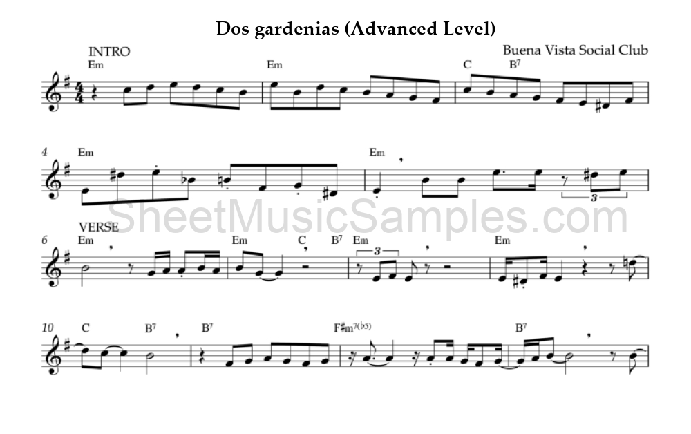 Dos gardenias (Advanced Level)