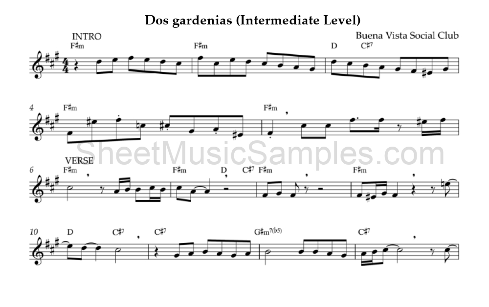 Dos gardenias (Intermediate Level)