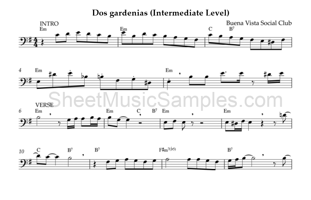 Dos gardenias (Intermediate Level)