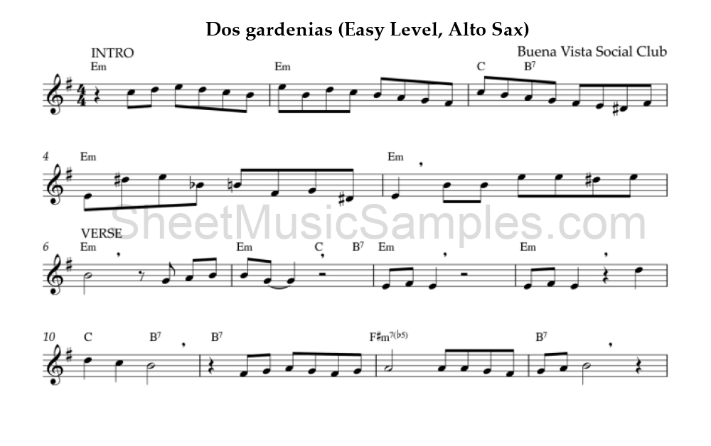 Dos gardenias (Easy Level, Alto Sax)