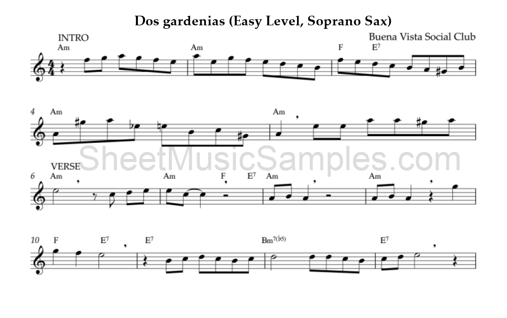 Dos gardenias (Easy Level, Soprano Sax)