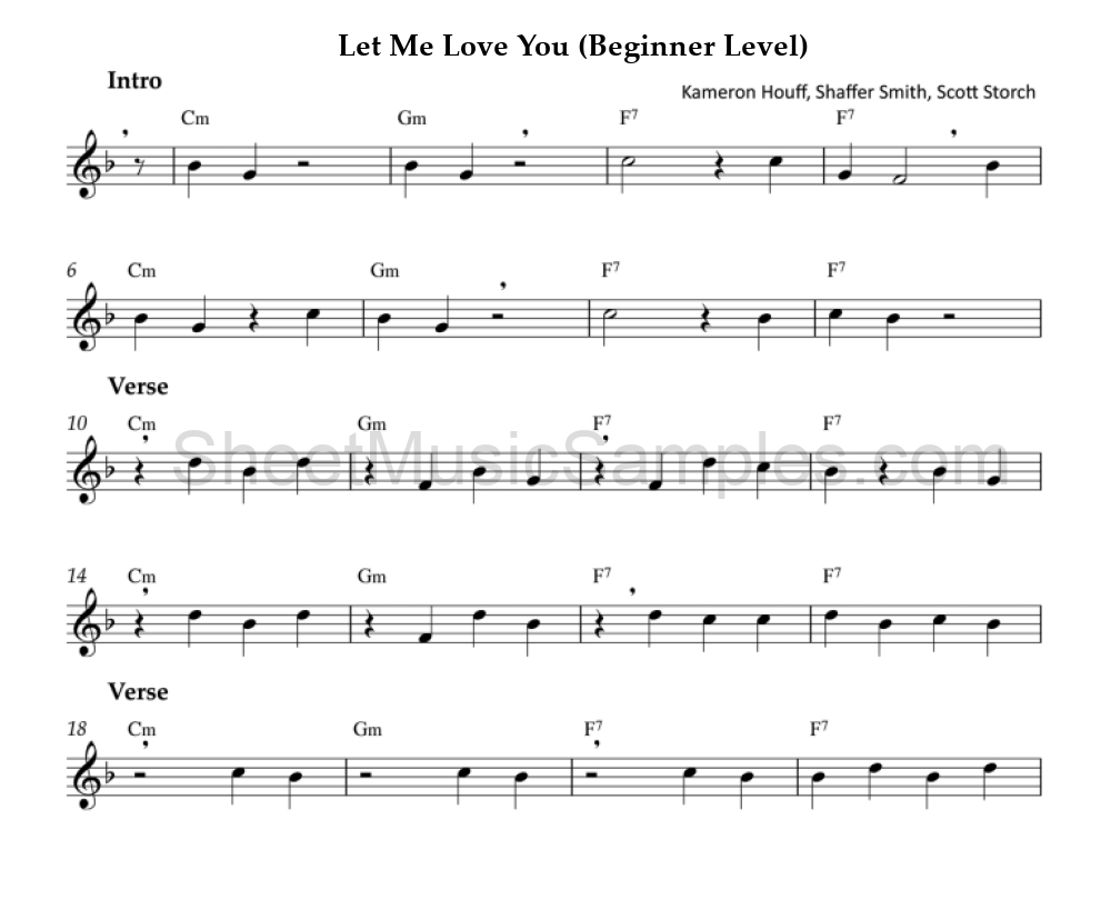 Let Me Love You (Beginner Level)