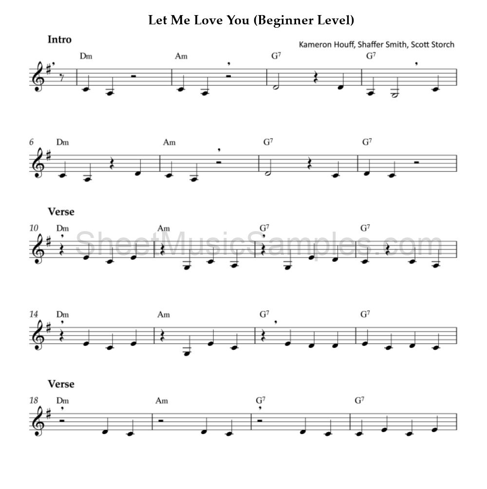 Let Me Love You (Beginner Level)