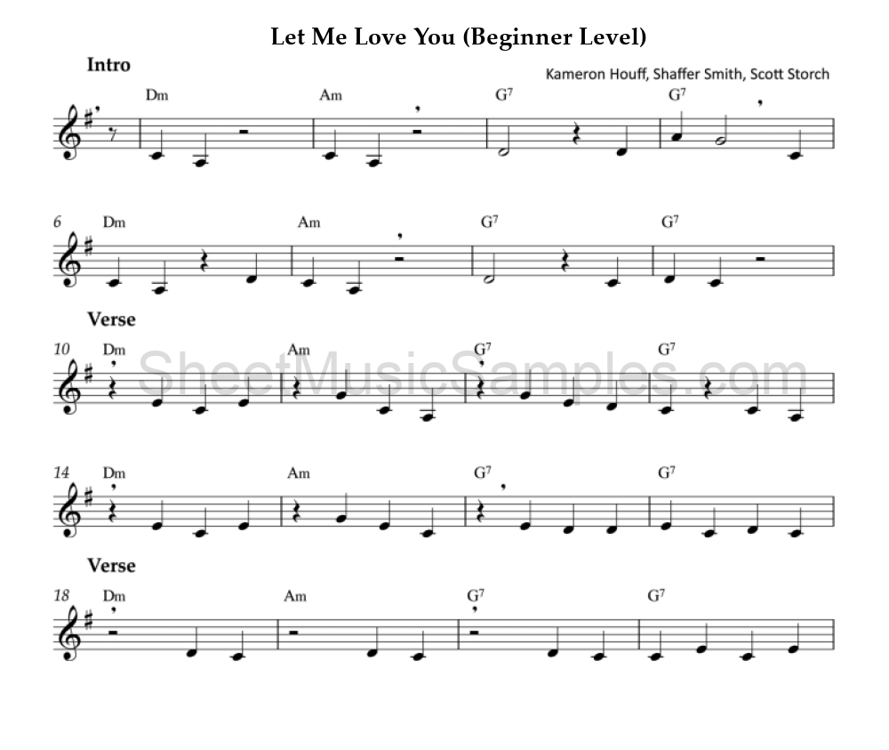 Let Me Love You (Beginner Level)