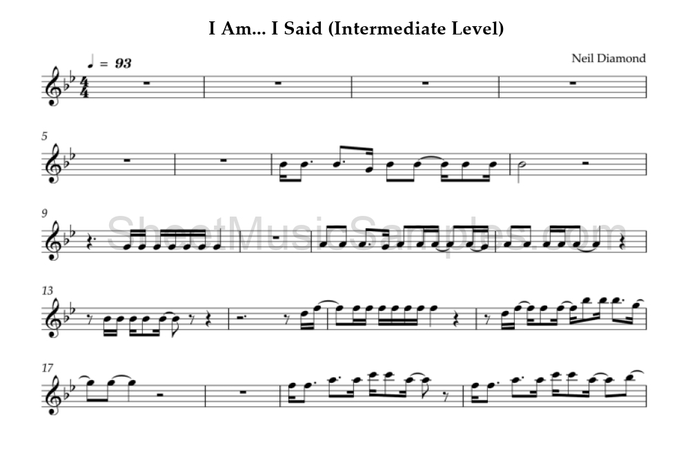 I Am... I Said (Intermediate Level)