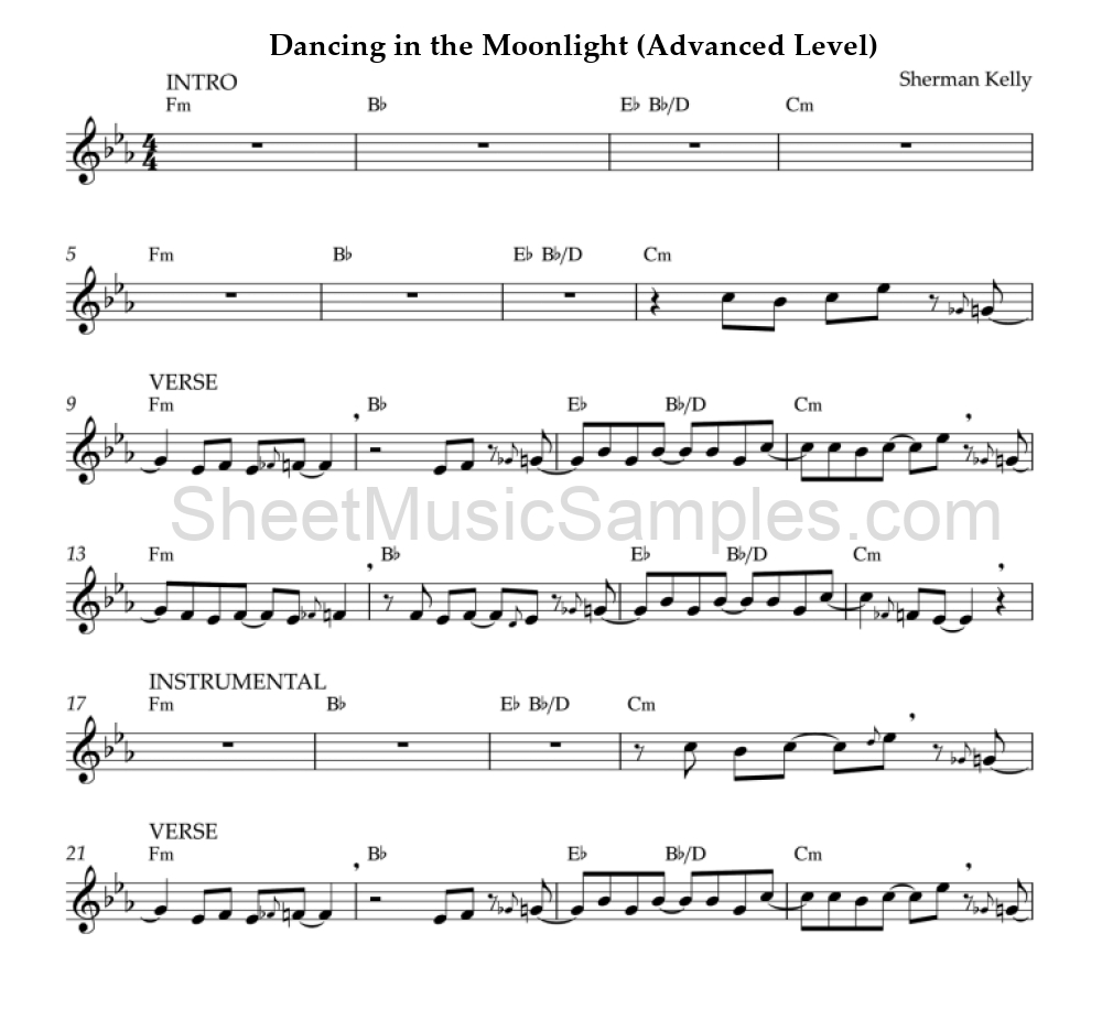 Dancing in the Moonlight (Advanced Level)