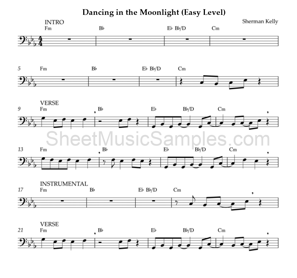 Dancing in the Moonlight (Easy Level)