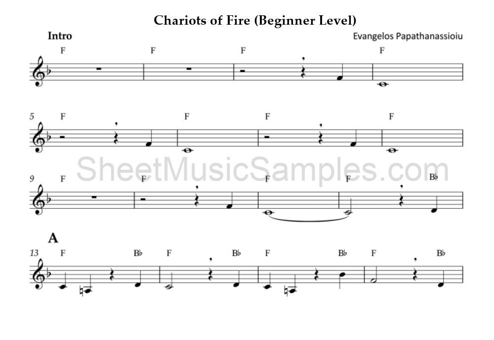 Chariots of Fire (Beginner Level)