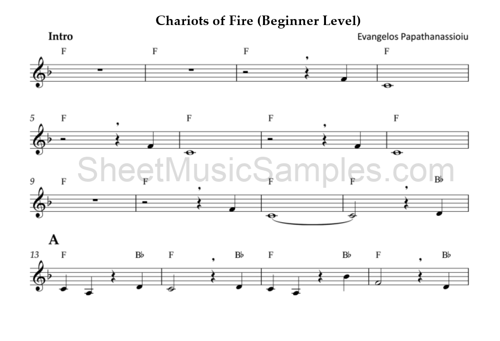 Chariots of Fire (Beginner Level)